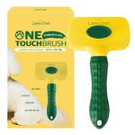 [LAMUDALI] One-Touch Pet Brush – Gentle Fine Bristles for Healthy Fur & Skin, 260 Brushes Remove Hair Effortlessly, Easy Clean with One Button